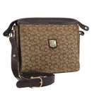 CELINE C Sulky Shoulder Bag Canvas Beige Brown Auth 81007-1