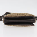 CELINE C Sulky Shoulder Bag Canvas Beige Brown Auth 81007-5