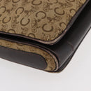 CELINE C Sulky Shoulder Bag Canvas Beige Brown Auth 81007-15
