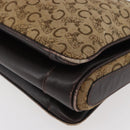 CELINE C Sulky Shoulder Bag Canvas Beige Brown Auth 81007-16
