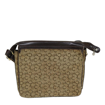 CELINE C Macadam Canvas Shoulder Bag Beige Brown Auth 81007 - 0