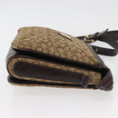 CELINE C Sulky Shoulder Bag Canvas Beige Brown Auth 81007-4