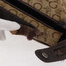 CELINE C Sulky Shoulder Bag Canvas Beige Brown Auth 81007-6