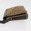 CELINE C Sulky Shoulder Bag Canvas Beige Brown Auth 81007-7