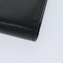 CELINE Long Wallet Leather Black Auth 81009-15