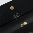 CELINE Long Wallet Leather Black Auth 81009-8