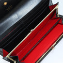 CELINE Long Wallet Leather Black Auth 81009-9