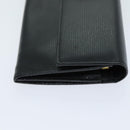 CELINE Long Wallet Leather Black Auth 81009-3