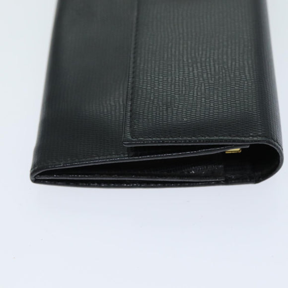 CELINE Lange Geldbörse Leder Schwarz Auth 81009