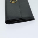 CELINE Long Wallet Leather Black Auth 81009-4