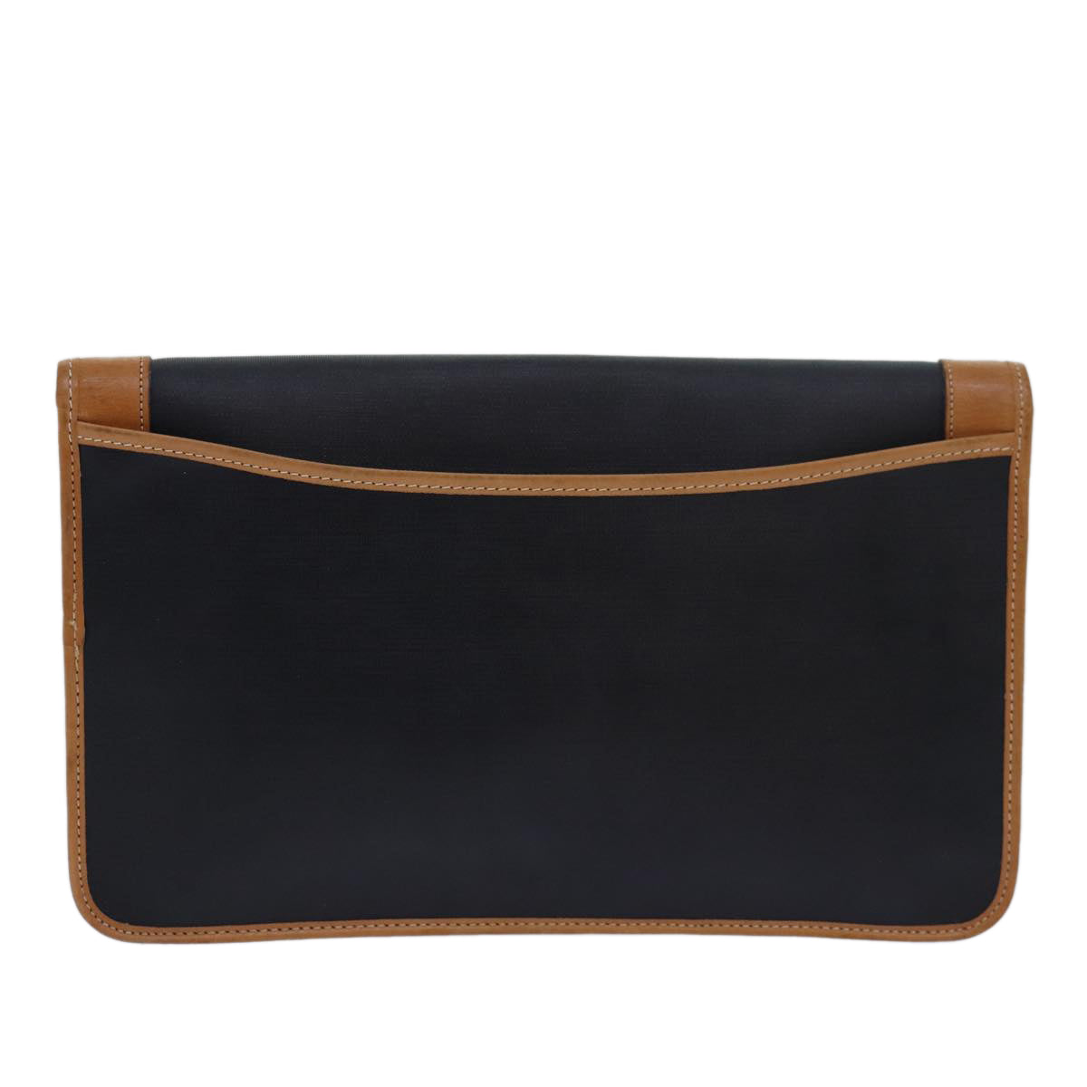 Christian Dior Clutch Bag Nylon Black Beige Auth 81010 - 0