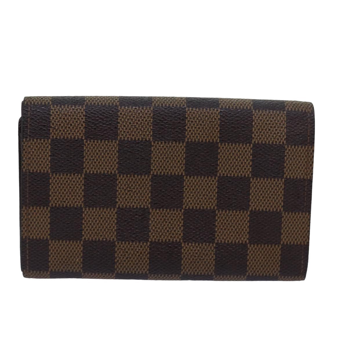 LOUIS VUITTON Damier Ebene Portefeuille Tresor Bifold Wallet N61736 Auth 81019 - 0