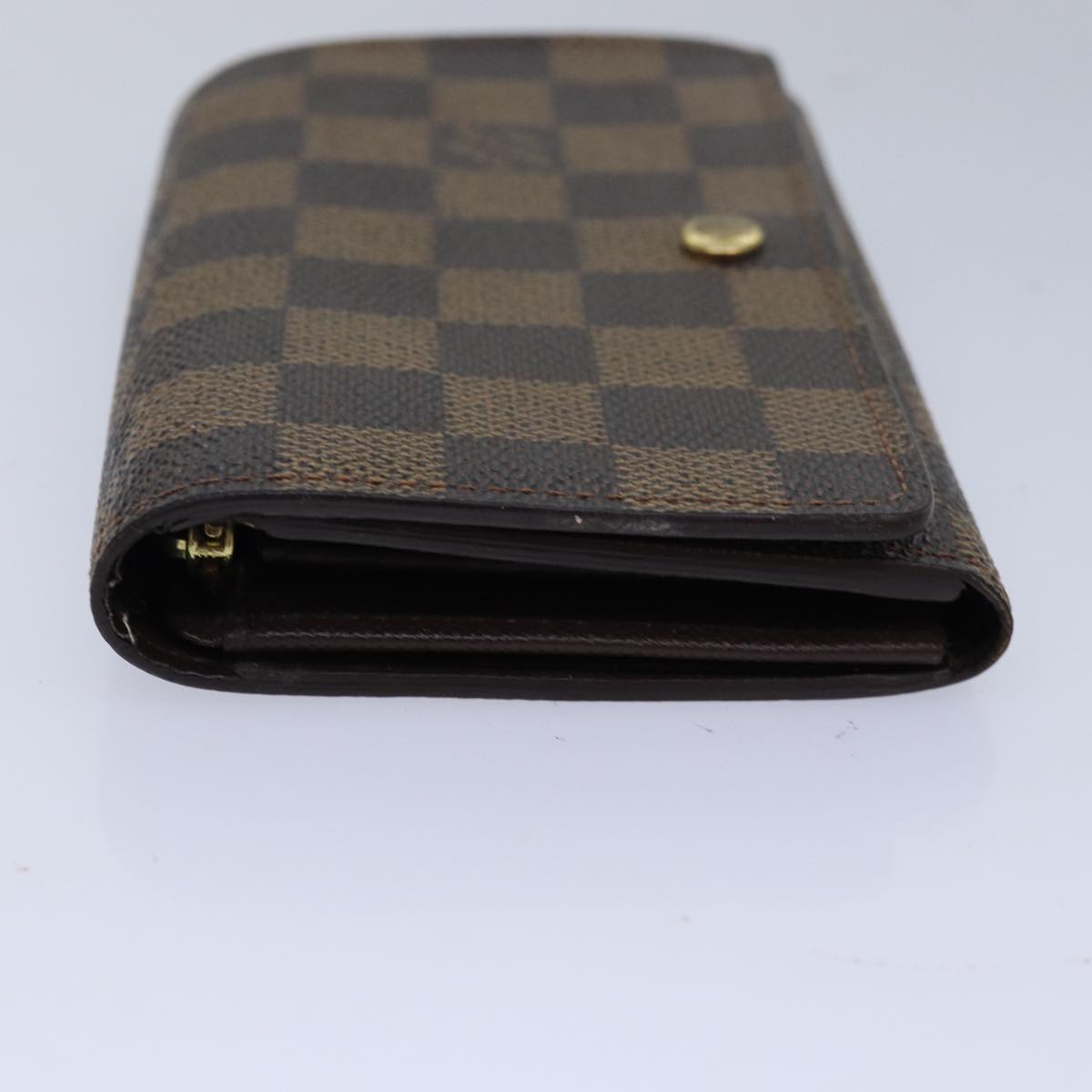 LOUIS VUITTON Damier Ebene Portefeuille Tresor Bifold Wallet N61736 Auth 81019