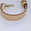 LOUIS VUITTON Powanie Name Tag Shoulder Strap Leather Set Beige LV Auth 81023-11