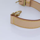 LOUIS VUITTON Powanie Name Tag Shoulder Strap Leather Set Beige LV Auth 81023-12