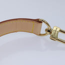 LOUIS VUITTON Powanie Name Tag Shoulder Strap Leather Set Beige LV Auth 81023-15