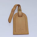 LOUIS VUITTON Powanie Name Tag Shoulder Strap Leather Set Beige LV Auth 81023-16