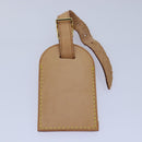 LOUIS VUITTON Powanie Name Tag Shoulder Strap Leather Set Beige LV Auth 81023-17