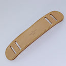 LOUIS VUITTON Powanie Name Tag Shoulder Strap Leather Set Beige LV Auth 81023-19