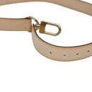 LOUIS VUITTON Powanie Name Tag Shoulder Strap Leather Set Beige LV Auth 81023-2