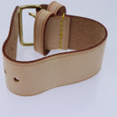 LOUIS VUITTON Powanie Name Tag Shoulder Strap Leather Set Beige LV Auth 81023-24