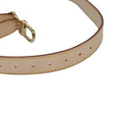 LOUIS VUITTON Powanie Name Tag Shoulder Strap Leather Set Beige LV Auth 81023-3