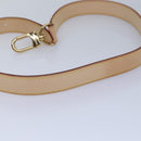 LOUIS VUITTON Powanie Name Tag Shoulder Strap Leather Set Beige LV Auth 81023-4