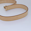 LOUIS VUITTON Powanie Name Tag Shoulder Strap Leather Set Beige LV Auth 81023-5