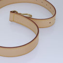 LOUIS VUITTON Powanie Name Tag Shoulder Strap Leather Set Beige LV Auth 81023-6