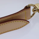LOUIS VUITTON Powanie Name Tag Shoulder Strap Leather Set Beige LV Auth 81023-7
