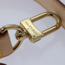 LOUIS VUITTON Powanie Name Tag Shoulder Strap Leather Set Beige LV Auth 81023-8