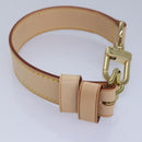 LOUIS VUITTON Powanie Name Tag Shoulder Strap Leather Set Beige LV Auth 81023-9