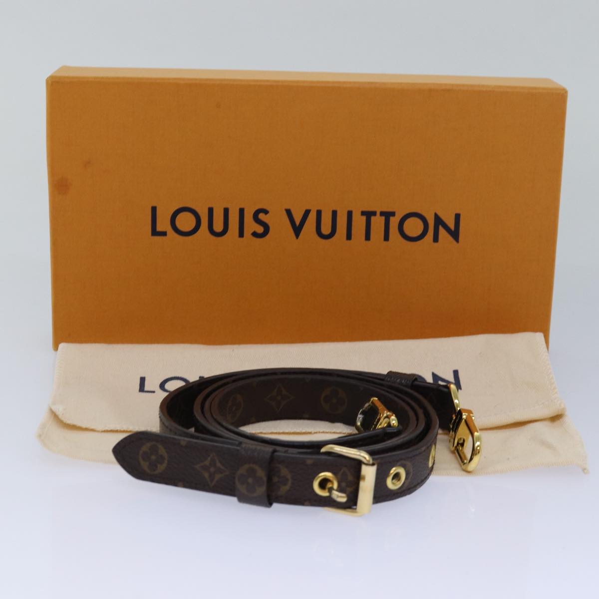 LOUIS VUITTON Monogram Adjustable Shoulder Strap 40.2""-44.9"" LV Auth 81024