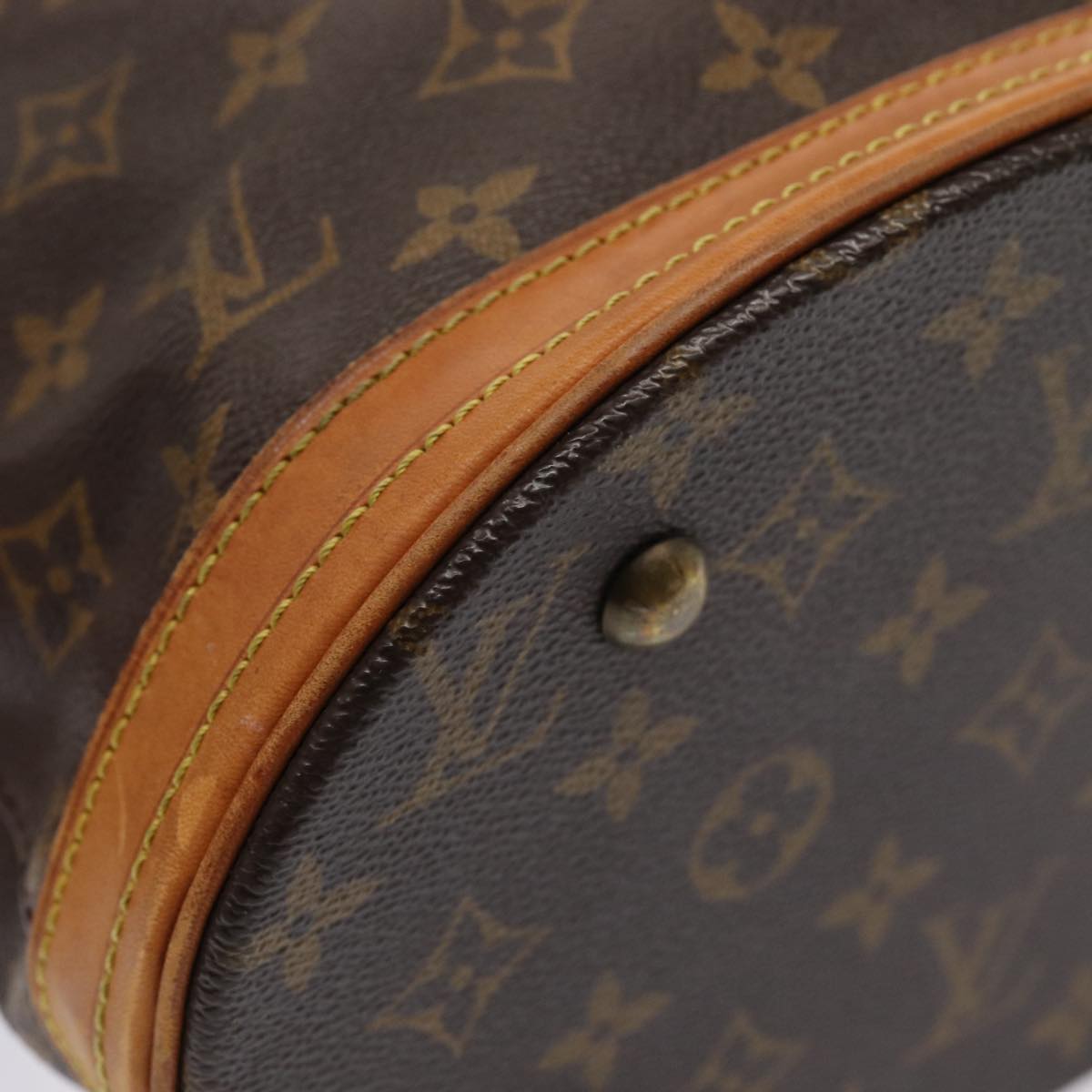 LOUIS VUITTON Monogram Bucket PM Shoulder Bag M42238 LV Auth 81028