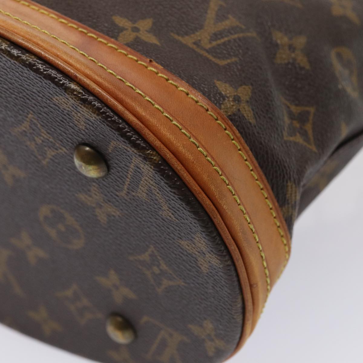 LOUIS VUITTON Monogram Bucket PM Shoulder Bag M42238 LV Auth 81028