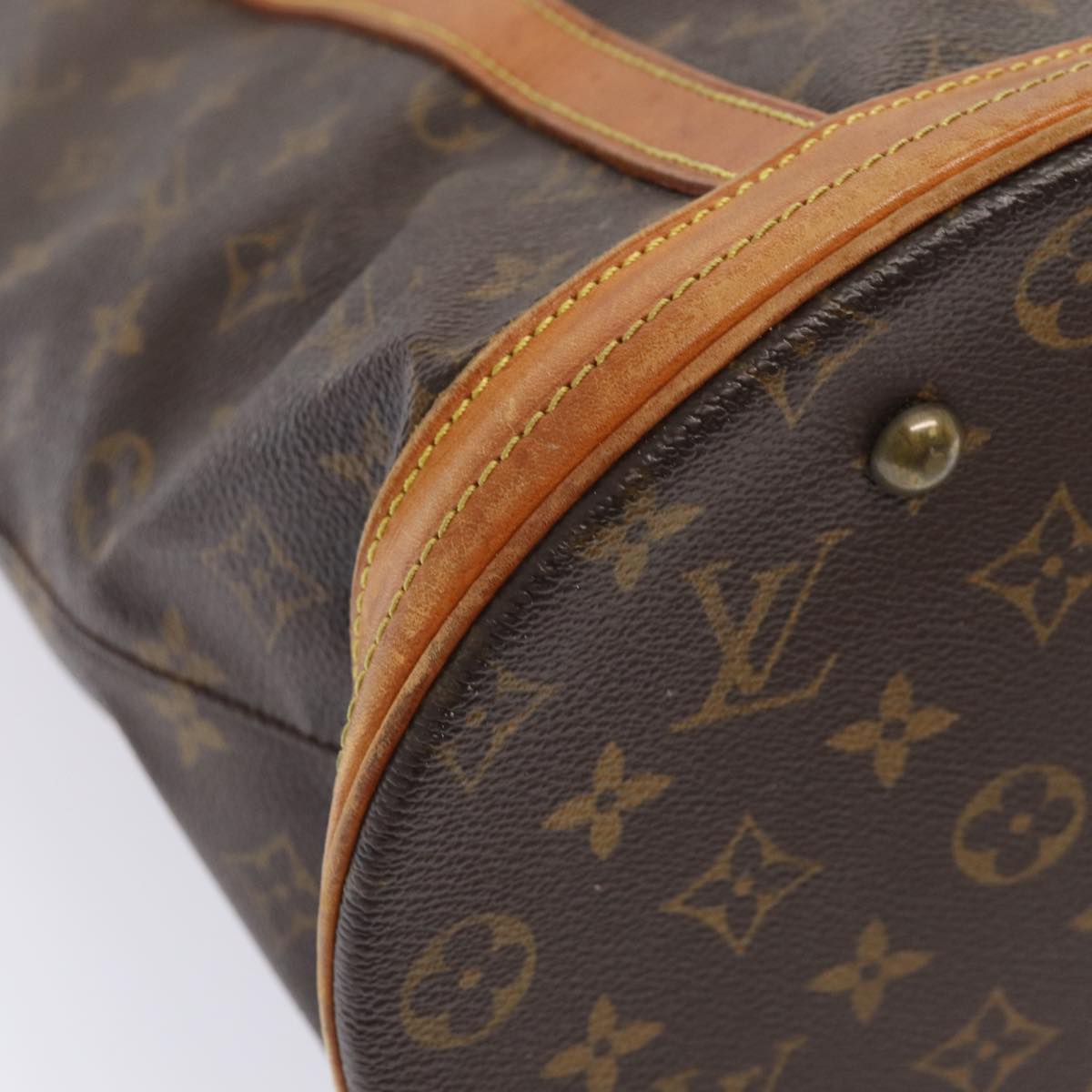 LOUIS VUITTON Monogram Bucket GM Shoulder Bag M42236 LV Auth 81033