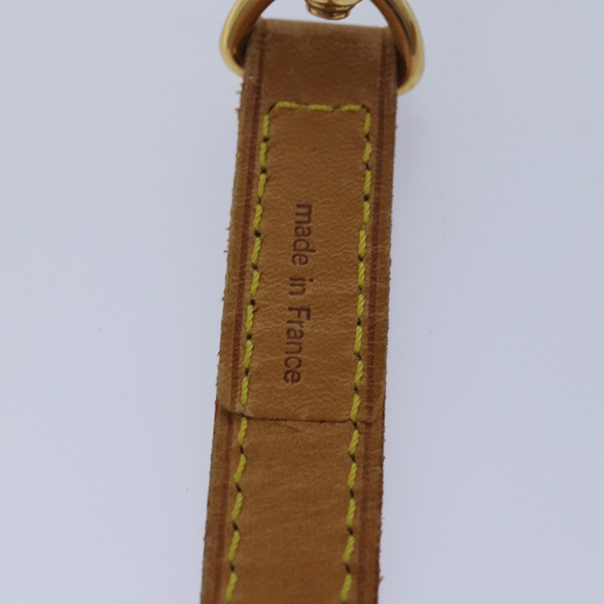 LOUIS VUITTON Shoulder Strap Leather 35.4"" Beige LV Auth 81038