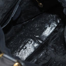 GUCCI Bamboo Hand Bag Suede 2way Black Auth 81045-9