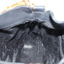 GUCCI Bamboo Hand Bag Suede 2way Black Auth 81045-20