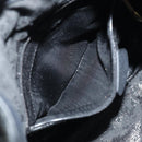 GUCCI Bamboo Hand Bag Suede 2way Black Auth 81045-21