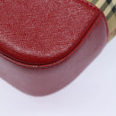 BURBERRY Nova Check Tote Bag Canvas Beige Red Auth 81053-14