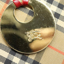 BURBERRY Nova Check Tote Bag Canvas Beige Red Auth 81053-11