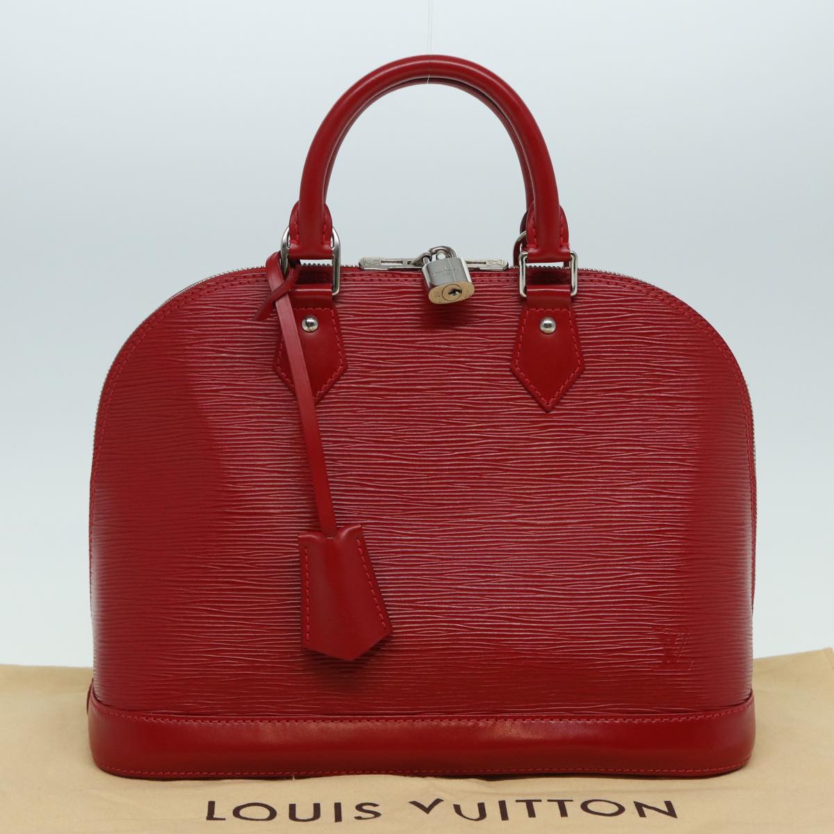 LOUIS VUITTON Epi Alma PM Hand Bag Red Car Mine M4058E LV Auth 81057