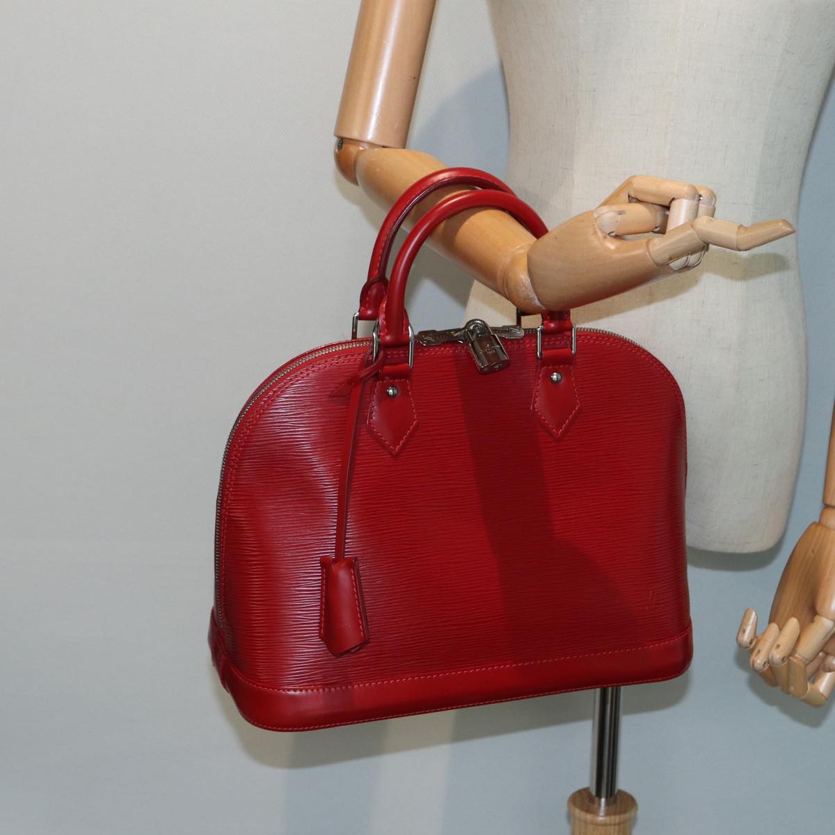 LOUIS VUITTON Epi Alma PM Hand Bag Red Car Mine M4058E LV Auth 81057