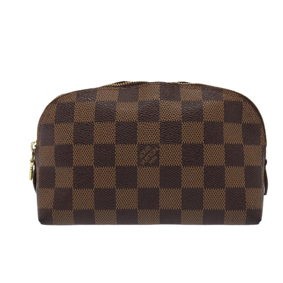 LOUIS VUITTON Damier Ebene Pochette Cosmetic PM Pouch N47516 LV Auth 81069