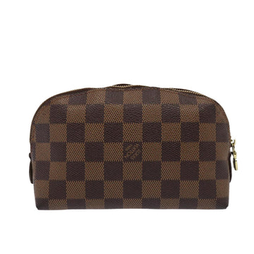 LOUIS VUITTON Damier Ebene Pochette Cosmetic PM Pouch N47516 LV Auth 81069 - 0