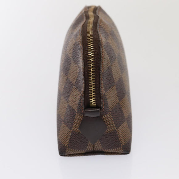 LOUIS VUITTON Damier Ebene Pochette Cosmetic PM Pouch N47516 LV Auth 81069