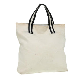 GUCCI Tote Bag Canvas White 123439 Auth 81105