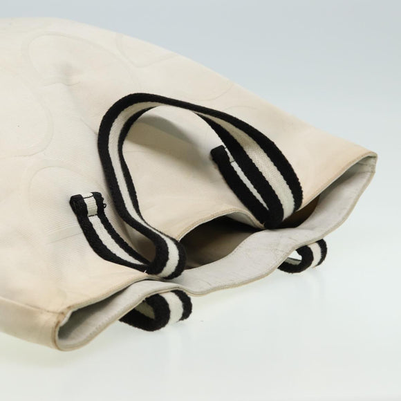 GUCCI Tragetasche Canvas Weiß 123439 Auth 81105