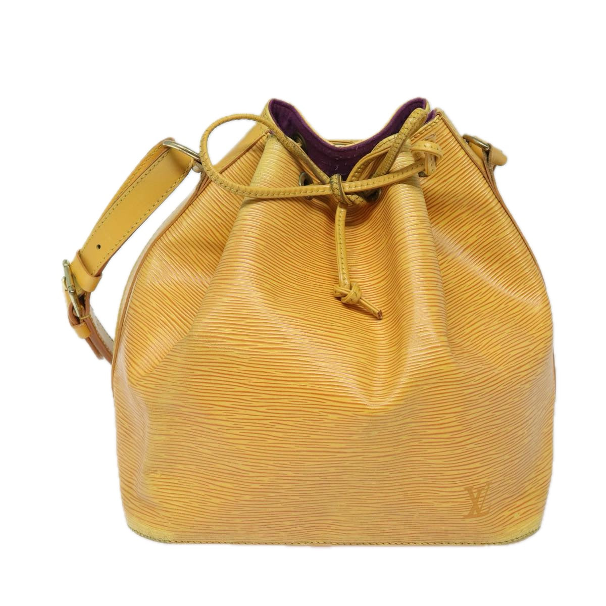 LOUIS VUITTON Epi Petit Noe Shoulder Bag Tassili Yellow M44109 LV Auth 81111